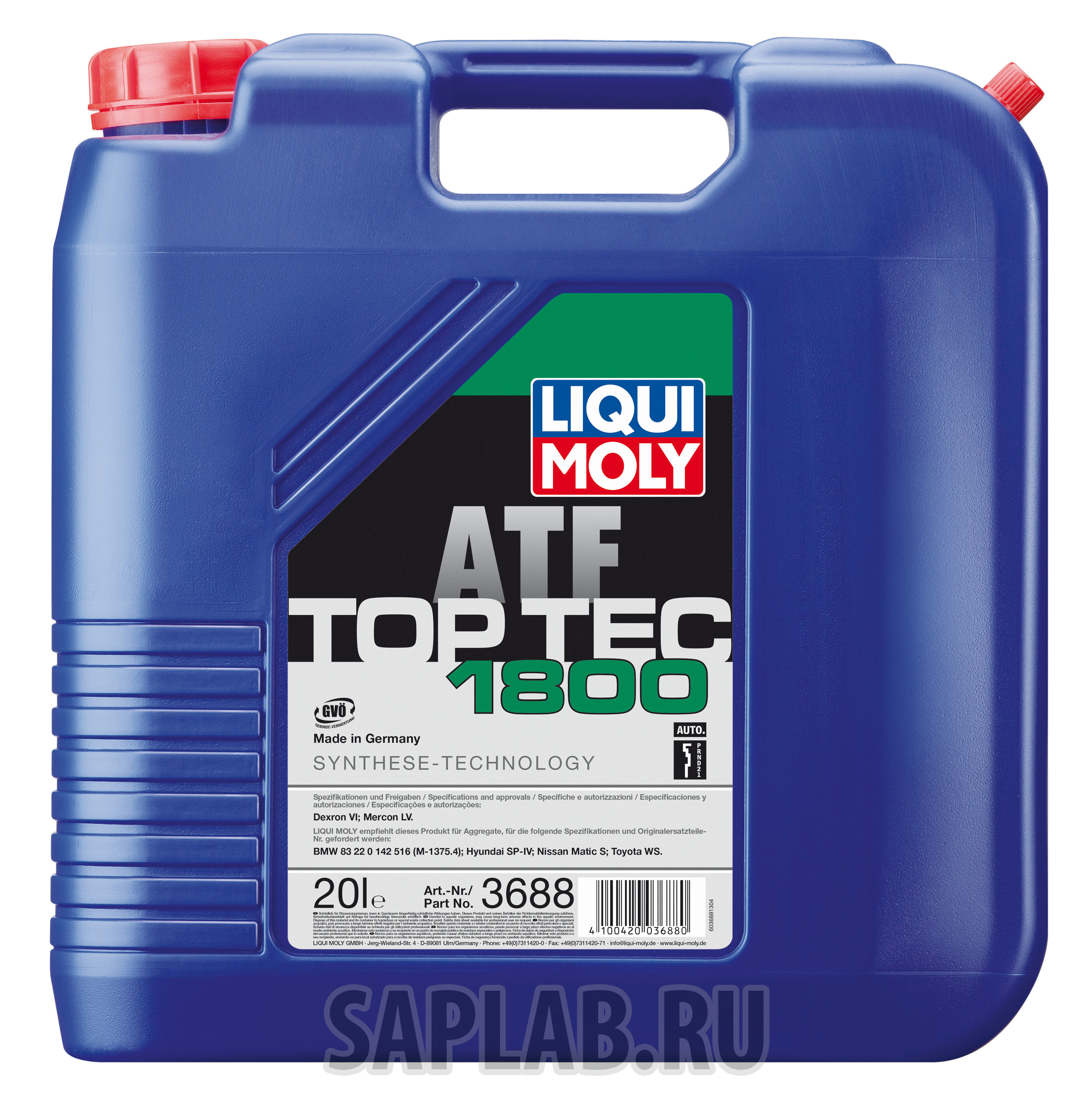 Купить Liqui moly 3688 Трансмиссионное масло для АКПП Top Tec ATF 1800