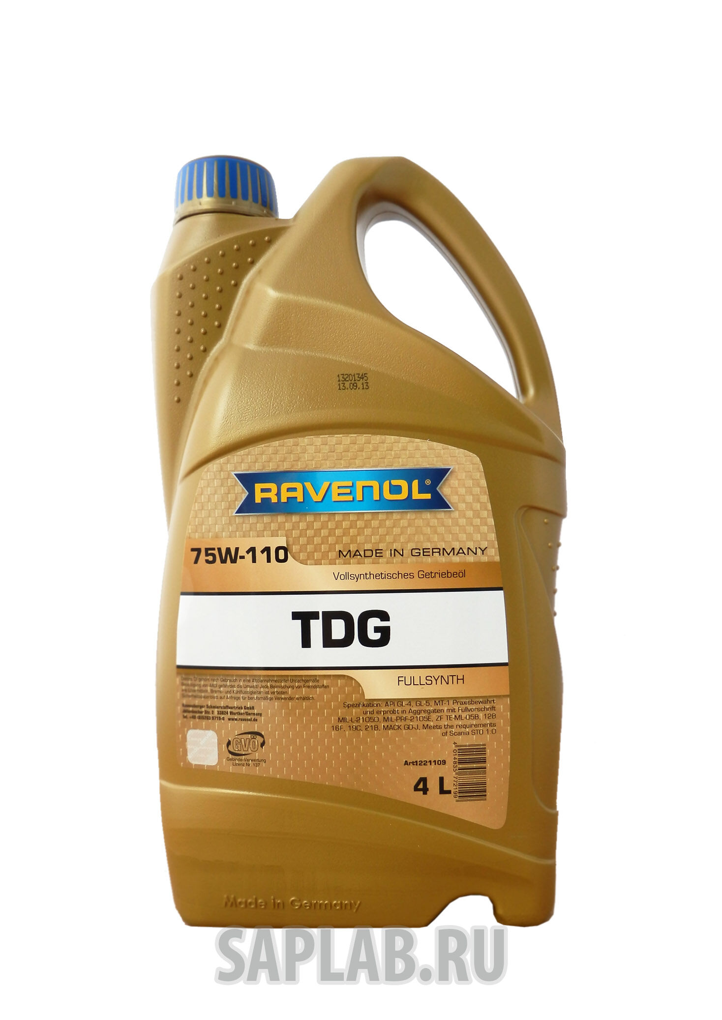 Купить Ravenol 4014835772199 Трансмиссионное масло  TDG SAE 75W-110 (4л)