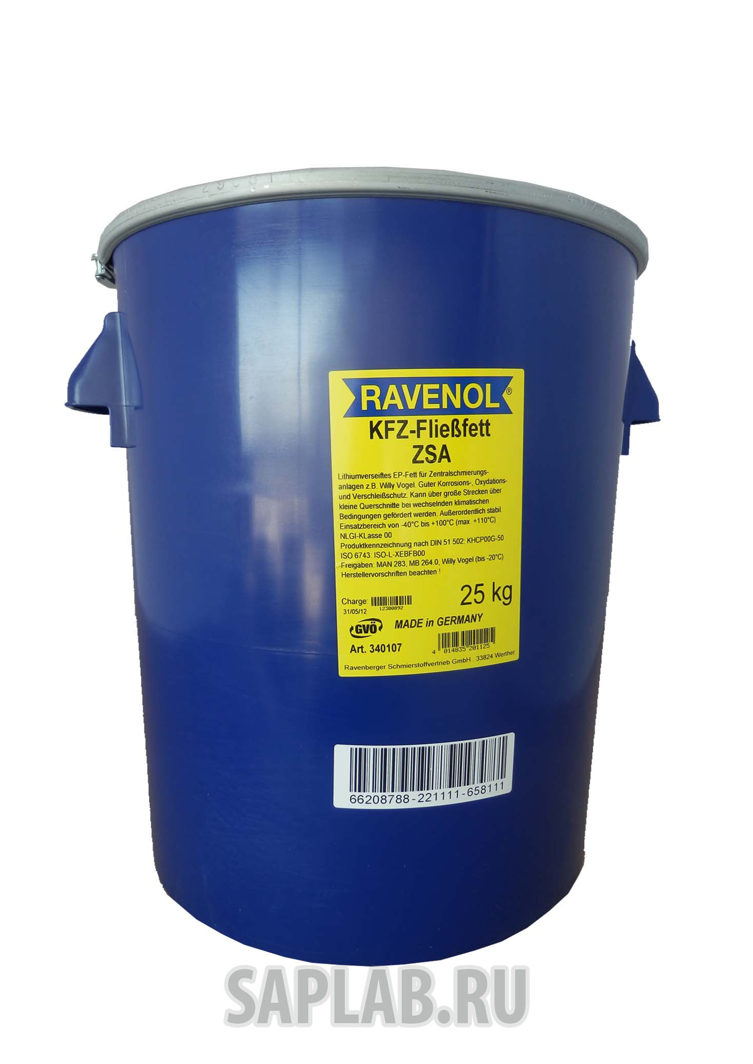 Купить Ravenol 4014835201125 Смазка для централиз. систем KFZ-Fliessfett ZSA (25кг)