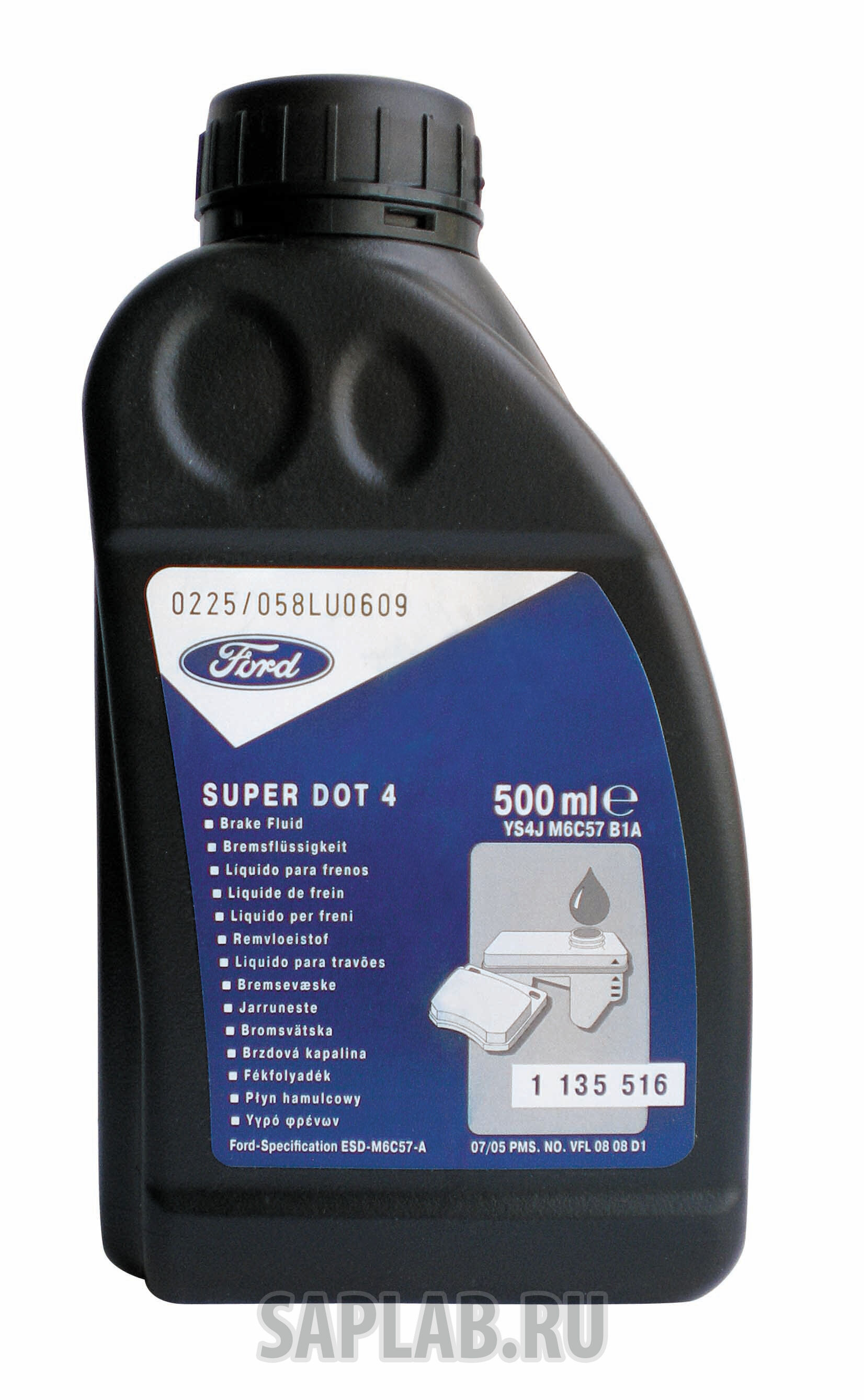 Купить Ford 1135516 Тормозная жидкость Super DOT 4, 0.5л