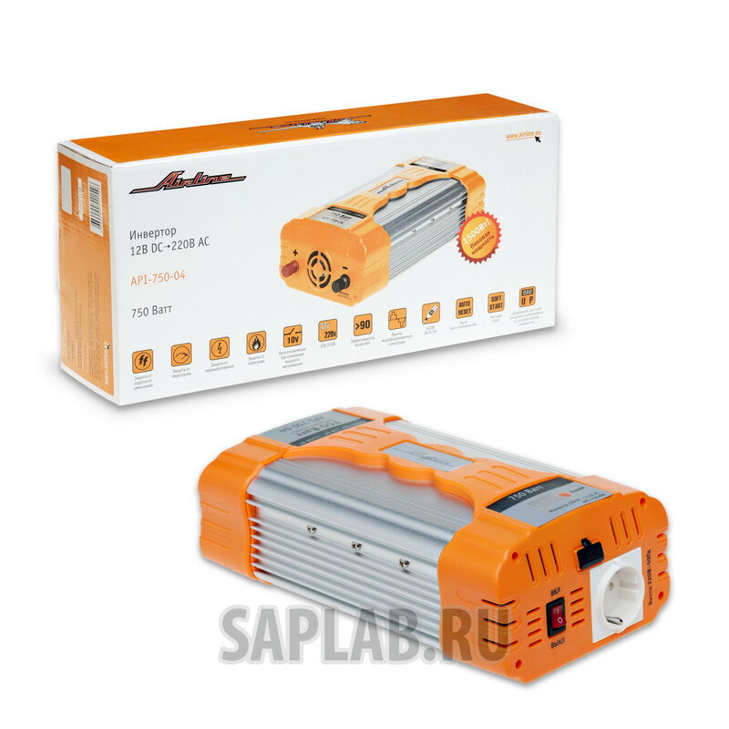 Купить Airline API75004 Инвертор 12В-220В, 750 Вт