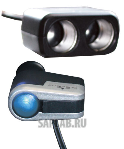 Купить Zeus ZA501 ZA501 Разветвитель прикуривателя 2 гнезда + USB, 12В