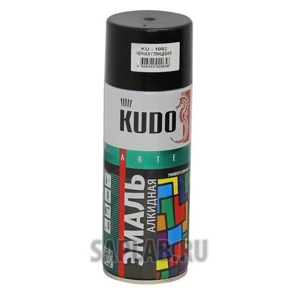 Купить Kudo KU1002 Краска универсальная черная глянцевая 520 мл