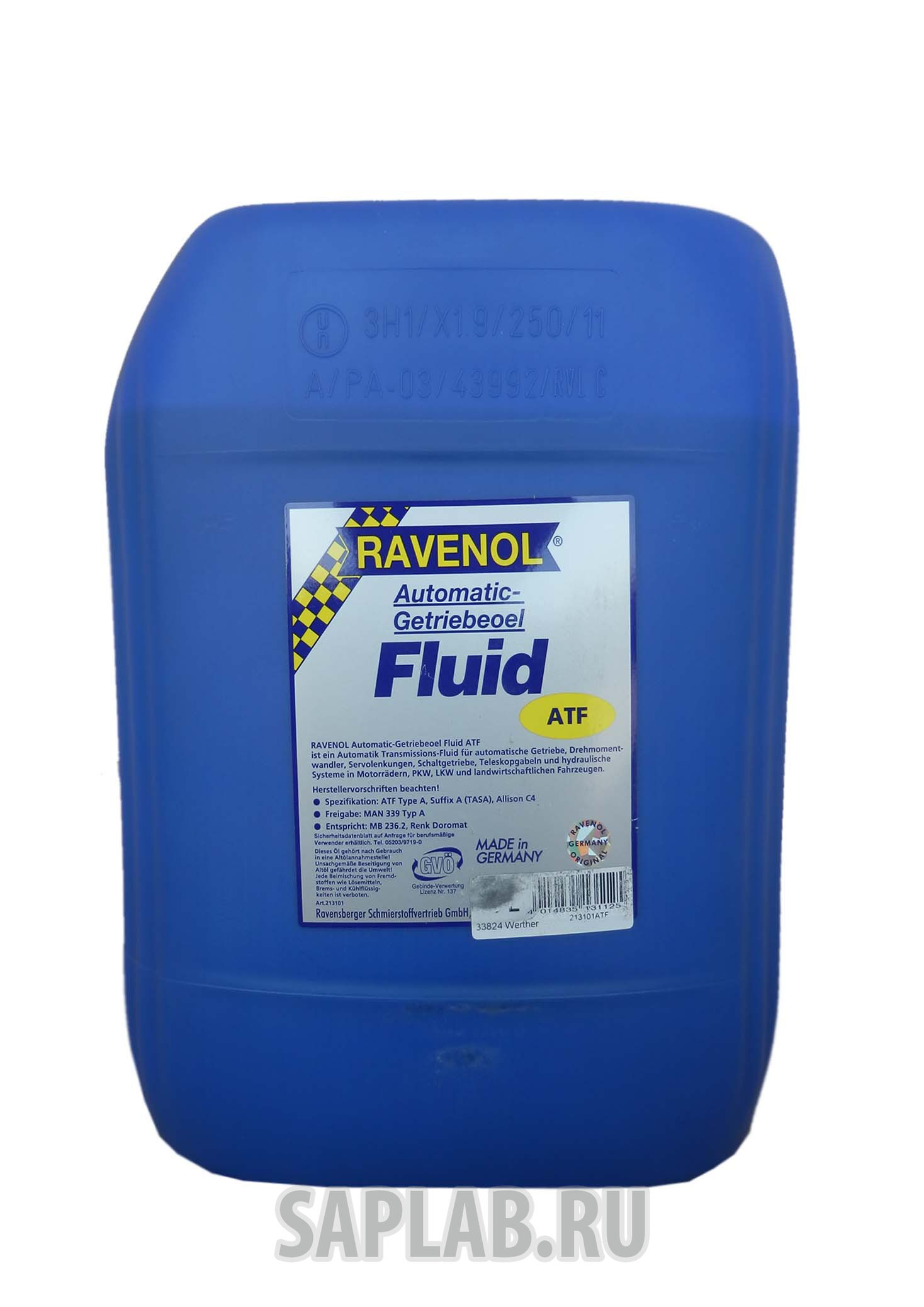 Купить Ravenol 4014835131125  Fluid ATF, 20л
