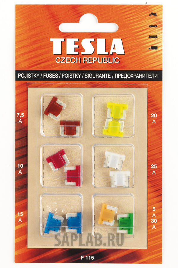 Купить Tesla F115 Предохранители LOW Profile MINI, комплект 12шт.
