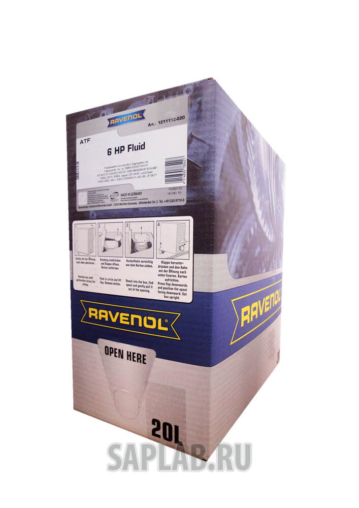 Купить Ravenol 4014835785427 Трансмиссионное масло  ATF 6 HP Fluid (20л)