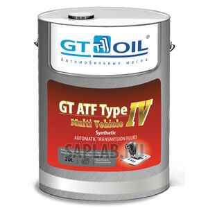 Купить Gt oil 8809059407974 Трансмиссионное масло GT ATF T-IV Multi Vehicle, 20л