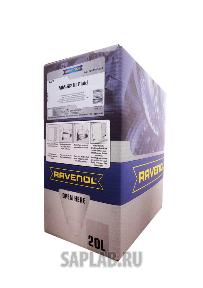 Купить Ravenol 4014835787322 Трансмиссионное масло  ATF MM SP-III Fluid (20л)