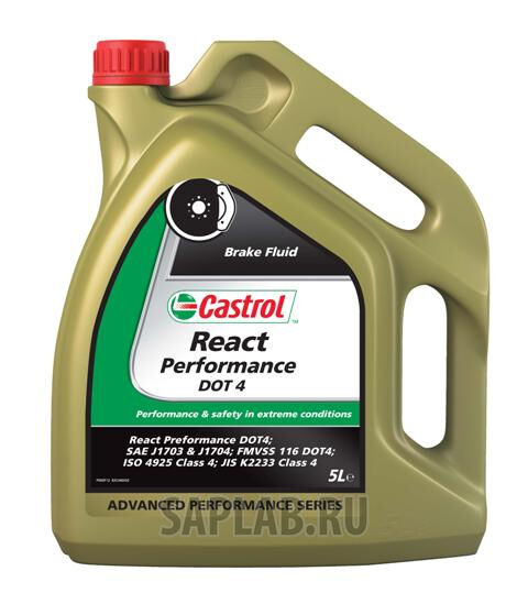 Купить Castrol 15038A Синтетическая тормозная жидкость React Performance, 5л