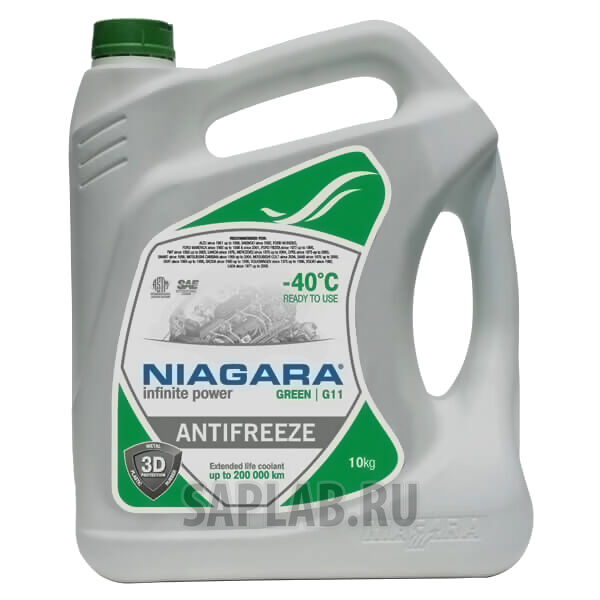 Купить Niagara 001001002012 Антифриз Green G11 (зеленый), 10 л