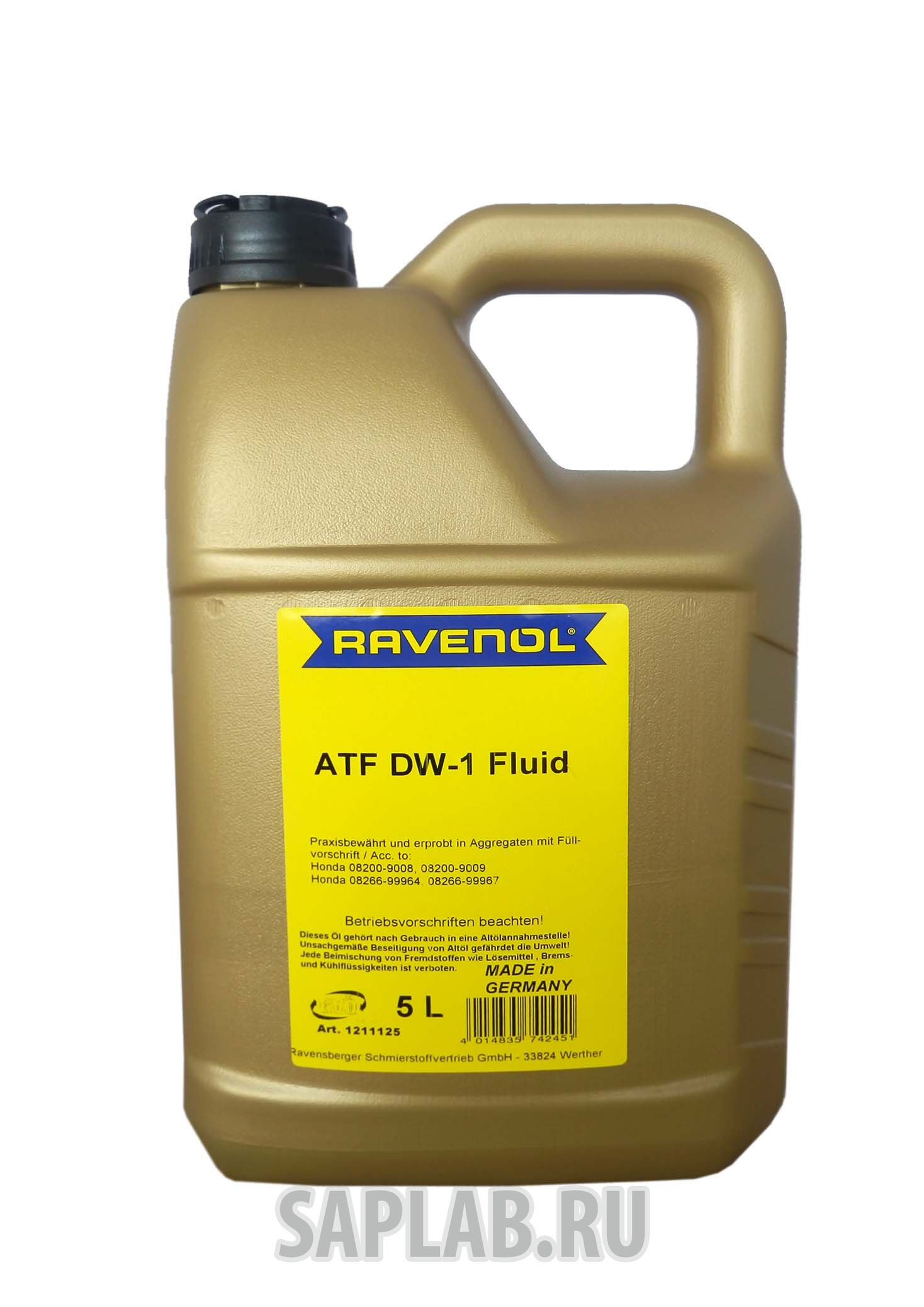 Купить Ravenol 4014835742451 Трансмиссионное масло  ATF DW-1 Fluid (5 л)